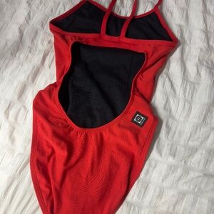 JOLYN Red One Piece Swimsuit